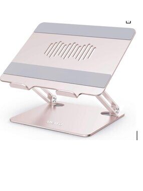 AWAVO Ergonomic Aluminum Rose Gold Adjustable Computer Stand